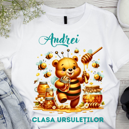 Cadouri aniversare - Tricou absolvire elevi clasa 4 sau gradinita Clasa ursuletilor cu text sau poze ABS1055