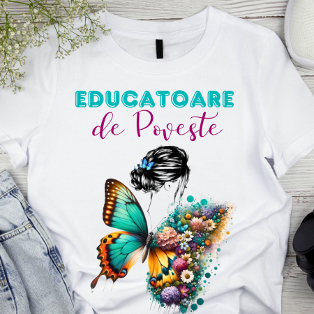Tricou absolvire elevi clasa 4 sau gradinita Clasa fluturasilor cu text sau poze ABS1063 [1]