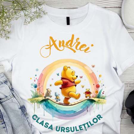 Cadouri copii 9 ani - Tricou absolvire elevi clasa 4 sau gradinita Clasa ursuletilor cu text sau poze ABS1057