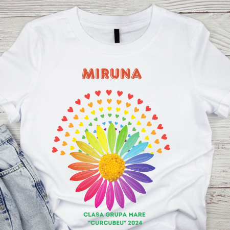 Cadouri copii 5 ani - Tricou absolvire Grupa Curcubeului pentru elevi clasa 4 sau gradinita ABS1082