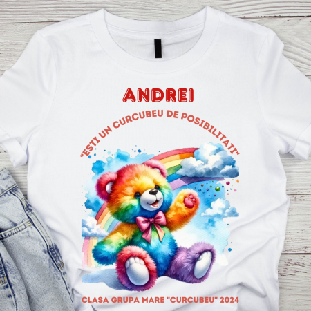 Cadouri copii 5 ani - Tricou absolvire Grupa Curcubeului pentru elevi clasa 4 sau gradinita ABS1083