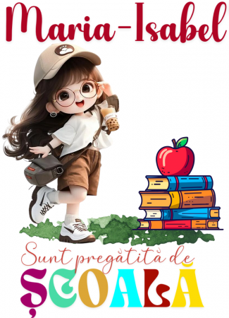 Tricou alb Back to school prima zi de gradinita  din bumbac ABS1131.7 [1]
