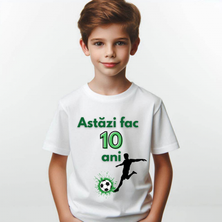 Cadouri aniversare - Tricou alb pentru pasionatii de fotbal din bumbac ABS21234