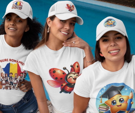 Cadouri personalizate - Set 3in1 Tricou personalizat Sapca si insigna  pe tematica clasei