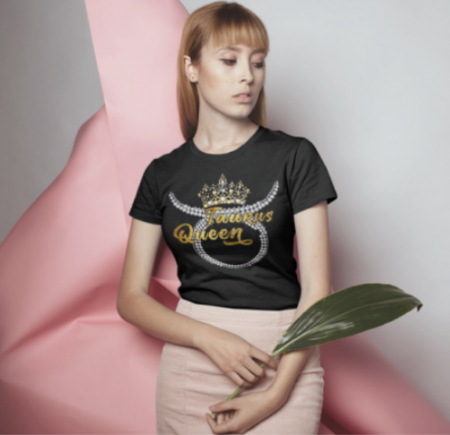 Tricou negru femei personalizat cu o poză și text [2]