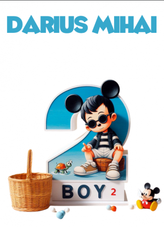 Tricou aniversar personalizat 2 ani cu Mickey Mouse  TAMM1013.3 [2]