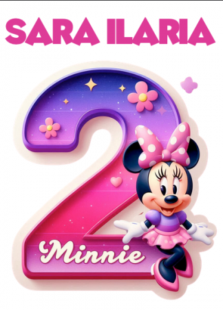 Tricou aniversar personalizat cu Minnie Mouse  TAMM1012.5 [2]