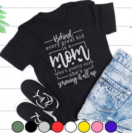 Tricou bumbac model Behind i kid personalizat cu nume  sau poza preferata TC5056 [4]