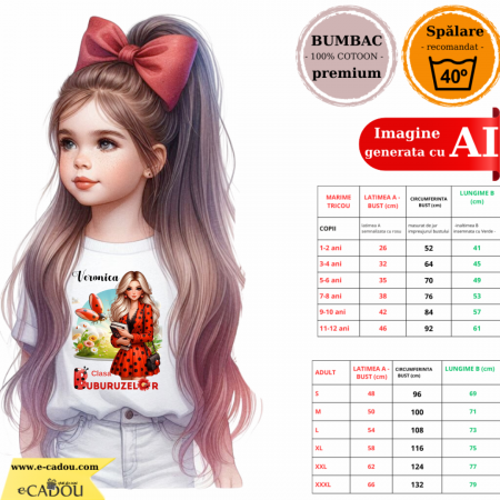 Tricou Doamna la Clasa buburuzelor  pentru scoala sau gradinita  ABS1068.3 [1]
