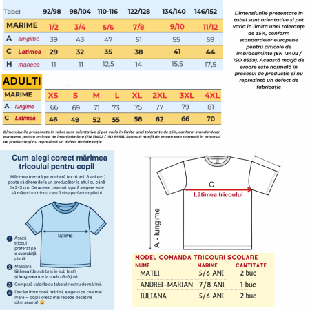 Tricou Clasa fluturasilor pentru scoala sau gradinita  ABS1068.59 [2]