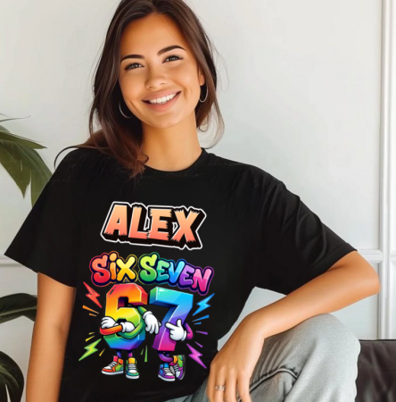 Cadouri copii 5 ani - Tricou Copii „SIX SEVEN” – Trendul Urban al Momentului