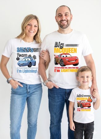Cadouri copii 5 ani - Tricou cu  Masina Mc Queen cu Cifră Aniversară Official| Cadou Personalizat e-CADOU