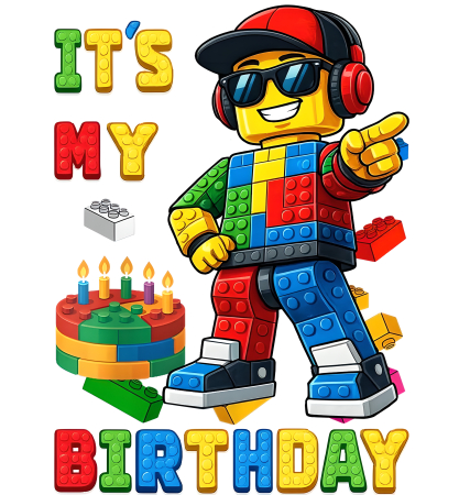 Tricou LEGO cu Cifră Aniversară „Official” – Cadou Personalizat pentru Copii | e-CADOU [1]