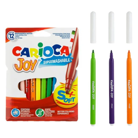Produse personalizate cu poza clientului - Set Carioci Lavabile Carioca - 12 culori