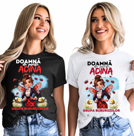 Cadouri pentru profesori sau absolventi - Tricou personalizat invatatoare la Clasa buburuzelor– Cadou Inspirat pentru Școală