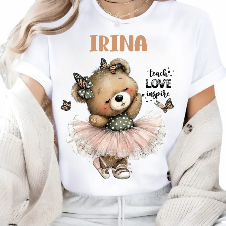 Cadouri pentru profesori sau absolventi - Tricou Educațional Teach Love Inspire  Clasa ursuletilor– Cadou Inspirat pentru Școală