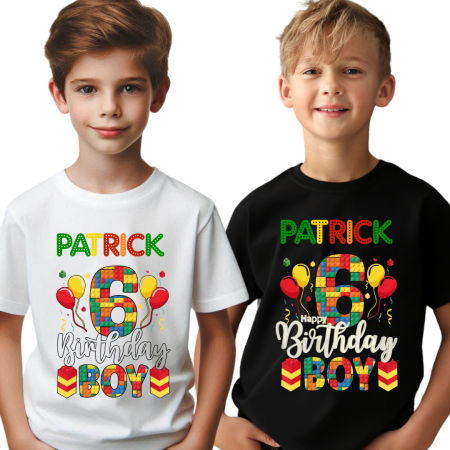Cadouri copii 5 ani - Tricou LEGO cu Cifră Aniversară „Official” – Cadou Personalizat pentru Copii | e-CADOU