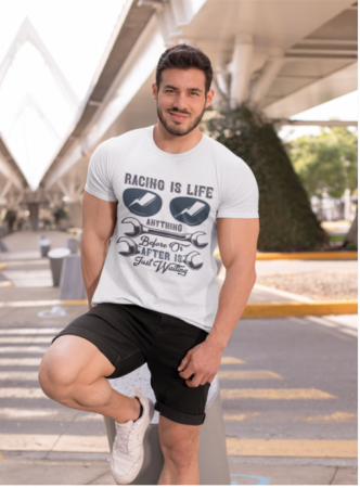 Tricou alb barbati personalizat cu o poză și text [1]