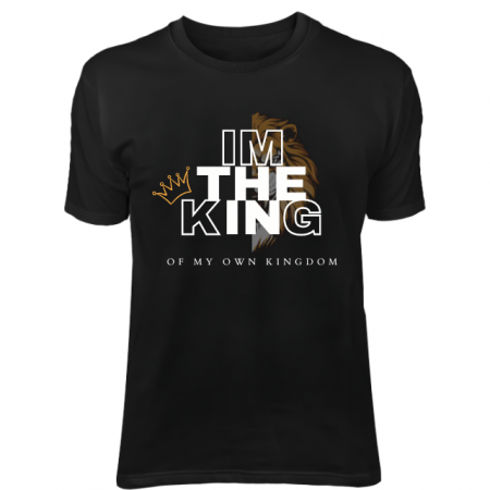 Tricouri personalizate barbati - Tricou negru barbati personalizat I'm the KING
