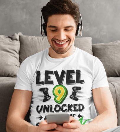 Tricou personalizat aniversar Level 10 Unlocked Awesome Since [3]
