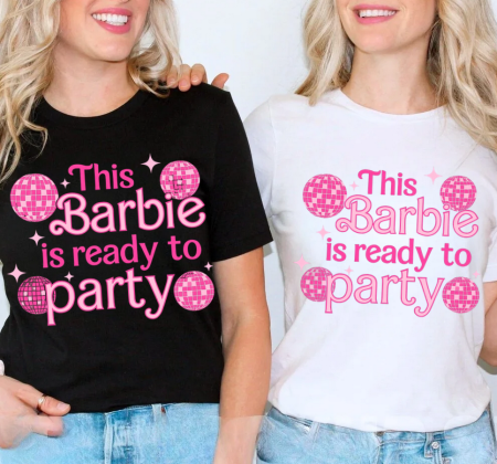 Tricou personalizat aniversar This Barbie is ready to party [1]