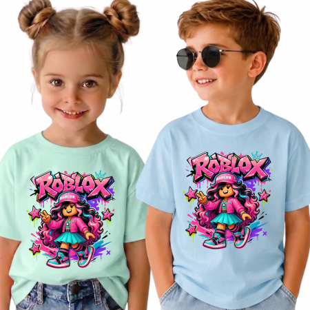 Tricouri SUMMER VIBES - Tricou Personalizat Copii tematica Roblox