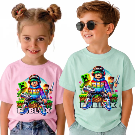 Tricouri SUMMER VIBES - Tricou Personalizat Copii tematica Roblox