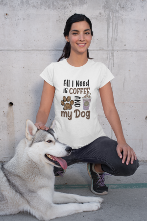 Tricou personalizat pentru iubitori de catei All i need is Coffee and my Dog [0]
