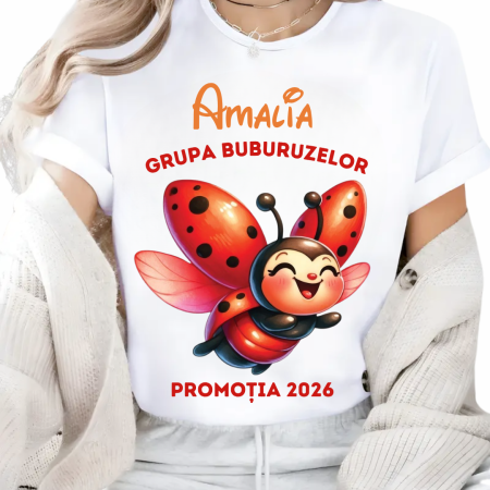 Cadouri pentru profesori sau absolventi - Tricou personalizat invatatoare la Clasa buburuzelor– Cadou Inspirat pentru Școală