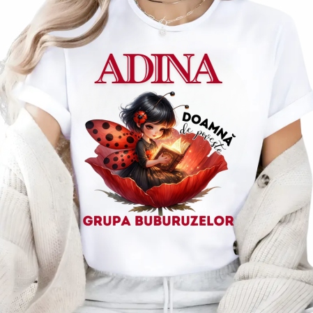 Cadouri pentru profesori sau absolventi - Tricou personalizat invatatoare la Clasa buburuzelor– Cadou Inspirat pentru Școală