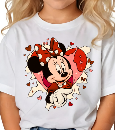 Tricou personalizat pe ambele fete cu imprimeu MInnie si Mickey Valentine’s Day ❤️ [1]