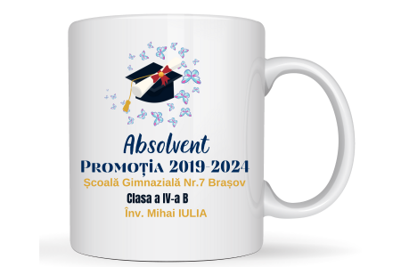 Tricou personalizat pentru absolvire cu text sau poze, unisex Absolvent ABS1014 [1]