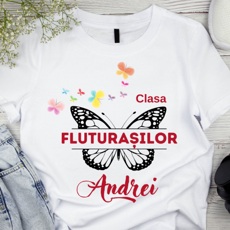 Tricou personalizat pentru absolvire Grupa fluturasilor cu text sau poze ABS1021 Tricou personalizat pentru absolvire Grupa fluturasilor cu text sau poze ABS1021