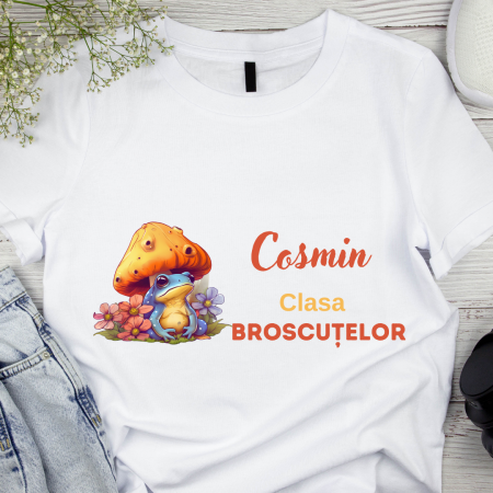 Cadouri copii 9 ani - Tricou personalizat pentru absolvire  Grupa broscutelor cu text sau poze ABS1023