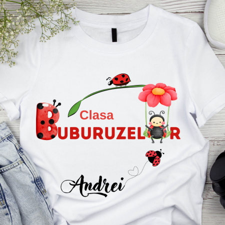 Cadouri aniversare - Tricou personalizat pentru absolvire  Grupa buburuzelor cu text sau poze ABS1026