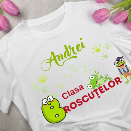 Cadouri copii 9 ani - Tricou personalizat pentru absolvire  Grupa broscutelor cu text sau poze ABS1022