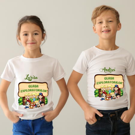 Tricou personalizat pentru absolvire  Clasa exploratorilor  cu text sau poze ABS1030 [1]