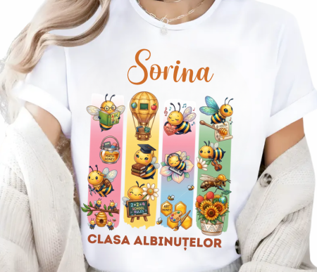 Tricou personalizat pentru Clasa albinutelor - un cadou cu Design Elegant pentru profesori sau elevi [1]