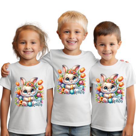 Cadouri copii 5 ani - Tricou personalizat pentru copii iepuras paste  TCP313