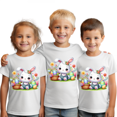 Cadouri copii 5 ani - Tricou personalizat pentru copii iepuras paste  TCP316