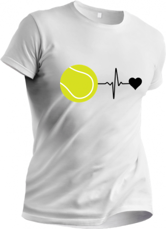 Cadouri pentru sportivi - Tricou personalizat pentru iubitorii de tenis Tenis Heart TNS5005