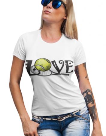 Tricou personalizat pentru iubitoarele de tenis I Love Tenis TNS50003 [1]