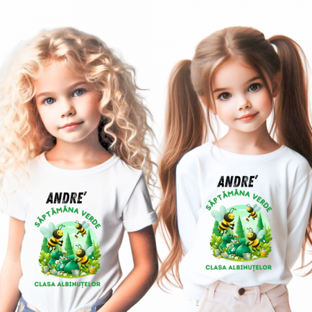 Tricou Personalizat Saptamana verde si Ziua Pământului clasa albinutelor material  bumbac TSV111 [1]