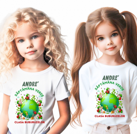 Cadouri copii 5 ani - Tricou Personalizat Saptamana verde si Ziua Pământului clasa buburuzelor material  bumbac TSV11