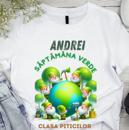 Tricou Personalizat Saptamana verde si Ziua Pământului clasa piticilor material  bumbac TSV117 [1]