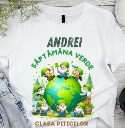 Tricou Personalizat Saptamana verde si Ziua Pământului clasa piticilor material  bumbac TSV118 [1]