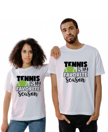 Cadouri pentru sportivi - Tricou personalizat Tenis is my favorite seazon  TNS5015
