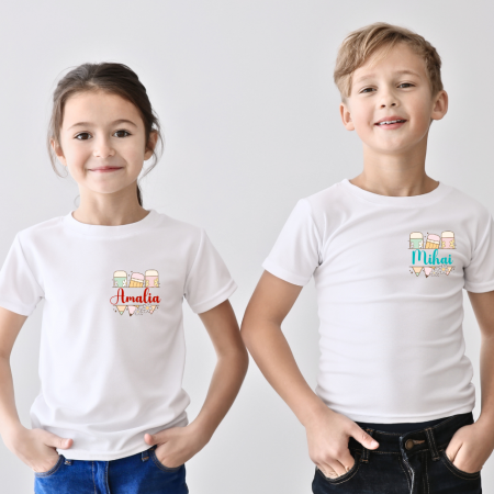 Cadouri copii 5 ani - Tricou scoala cu emblema si sigla scolii pentru elevi ABS10914