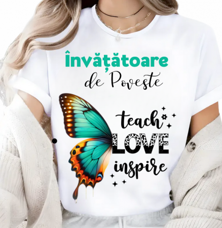 Tricou scoala pentru Doamna la Grupa albinutelor– cadou personalizat pentru profesori [1]