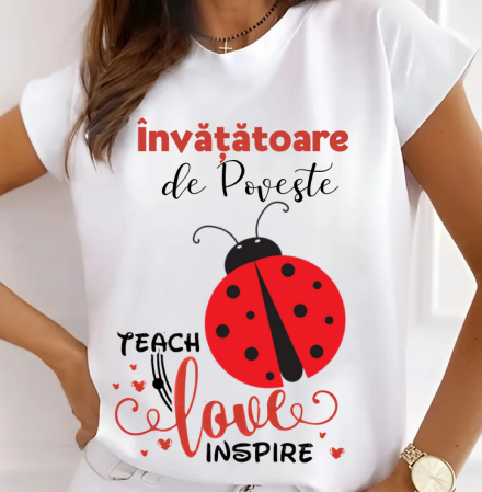 Cadouri pentru profesori sau absolventi - Tricou scoala pentru Doamna la Grupa buburuzelor– cadou personalizat pentru profesori
